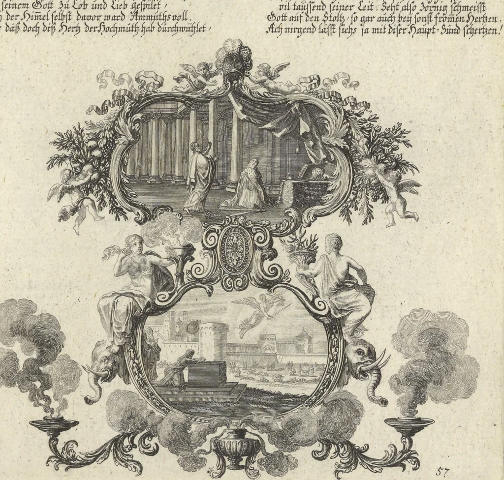 An illustration from Historische Bilder-Bibel : welche besteht in Fünff Theill, 1700, leaf 130