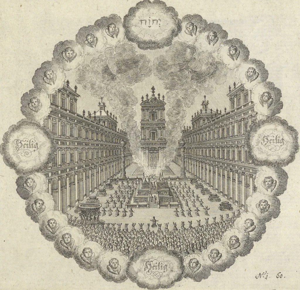An illustration from Historische Bilder-Bibel : welche besteht in Fünff Theill, 1700, leaf 136