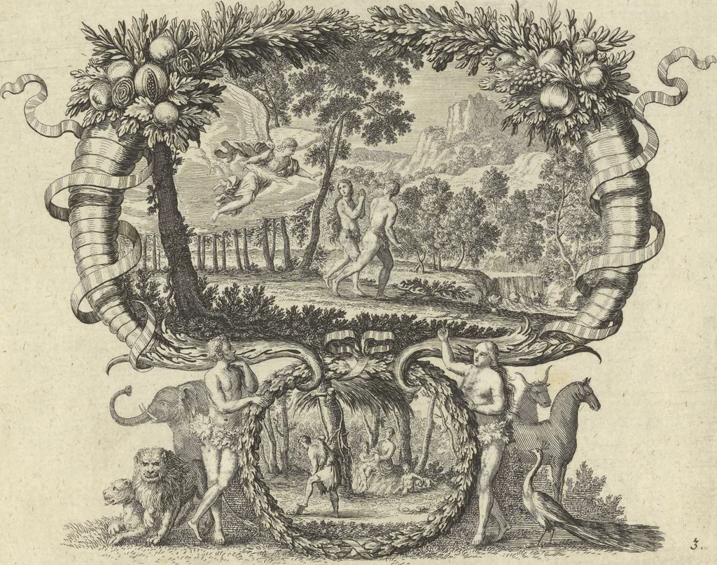 An illustration from Historische Bilder-Bibel : welche besteht in Fünff Theill, 1700, leaf 14