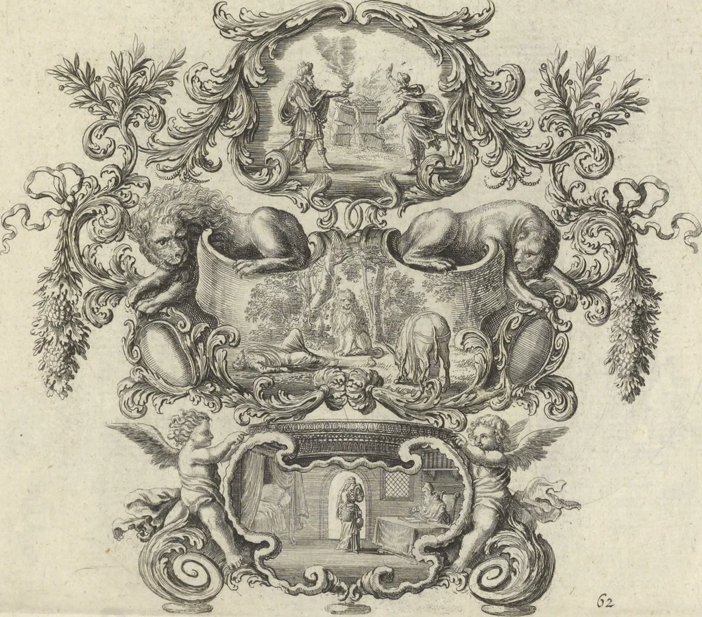 An illustration from Historische Bilder-Bibel : welche besteht in Fünff Theill, 1700, leaf 142