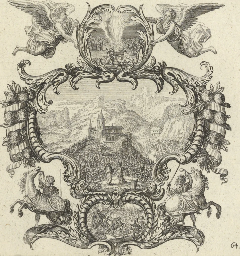 An illustration from Historische Bilder-Bibel : welche besteht in Fünff Theill, 1700, leaf 146