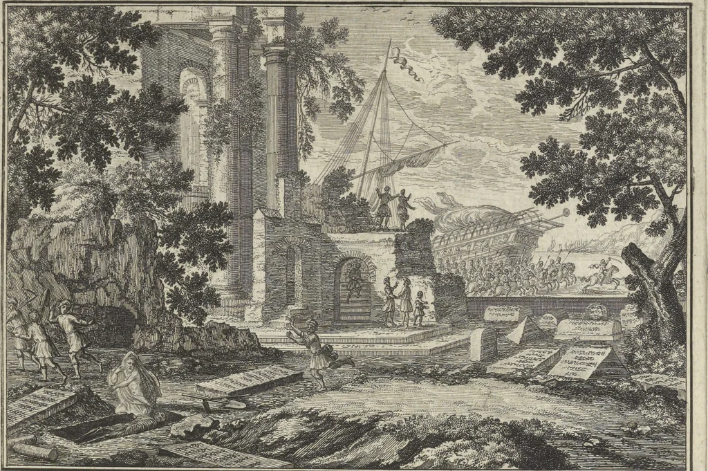 An illustration from Historische Bilder-Bibel : welche besteht in Fünff Theill, 1700, leaf 156