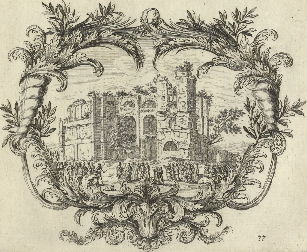 An illustration from Historische Bilder-Bibel : welche besteht in Fünff Theill, 1700, leaf 176