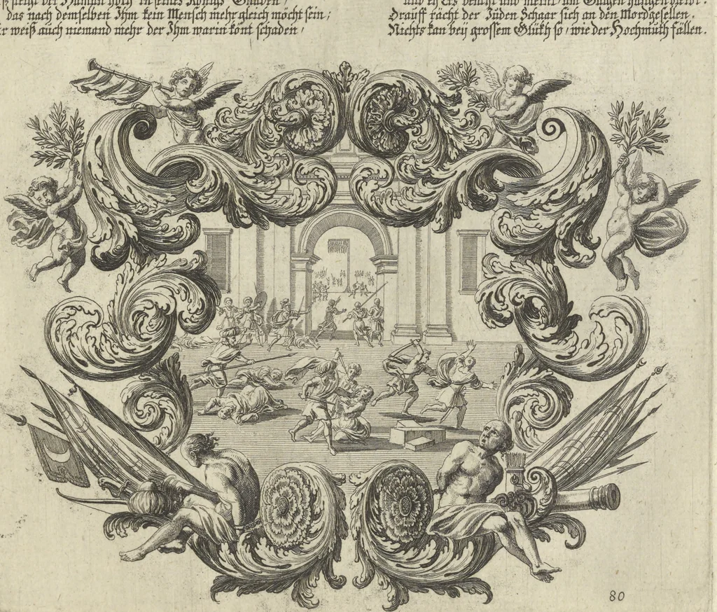 An illustration from Historische Bilder-Bibel : welche besteht in Fünff Theill, 1700, leaf 182