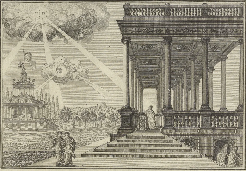 An illustration from Historische Bilder-Bibel : welche besteht in Fünff Theill, 1700, leaf 192