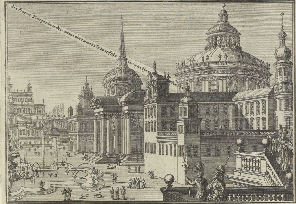 An illustration from Historische Bilder-Bibel : welche besteht in Fünff Theill, 1700, leaf 202