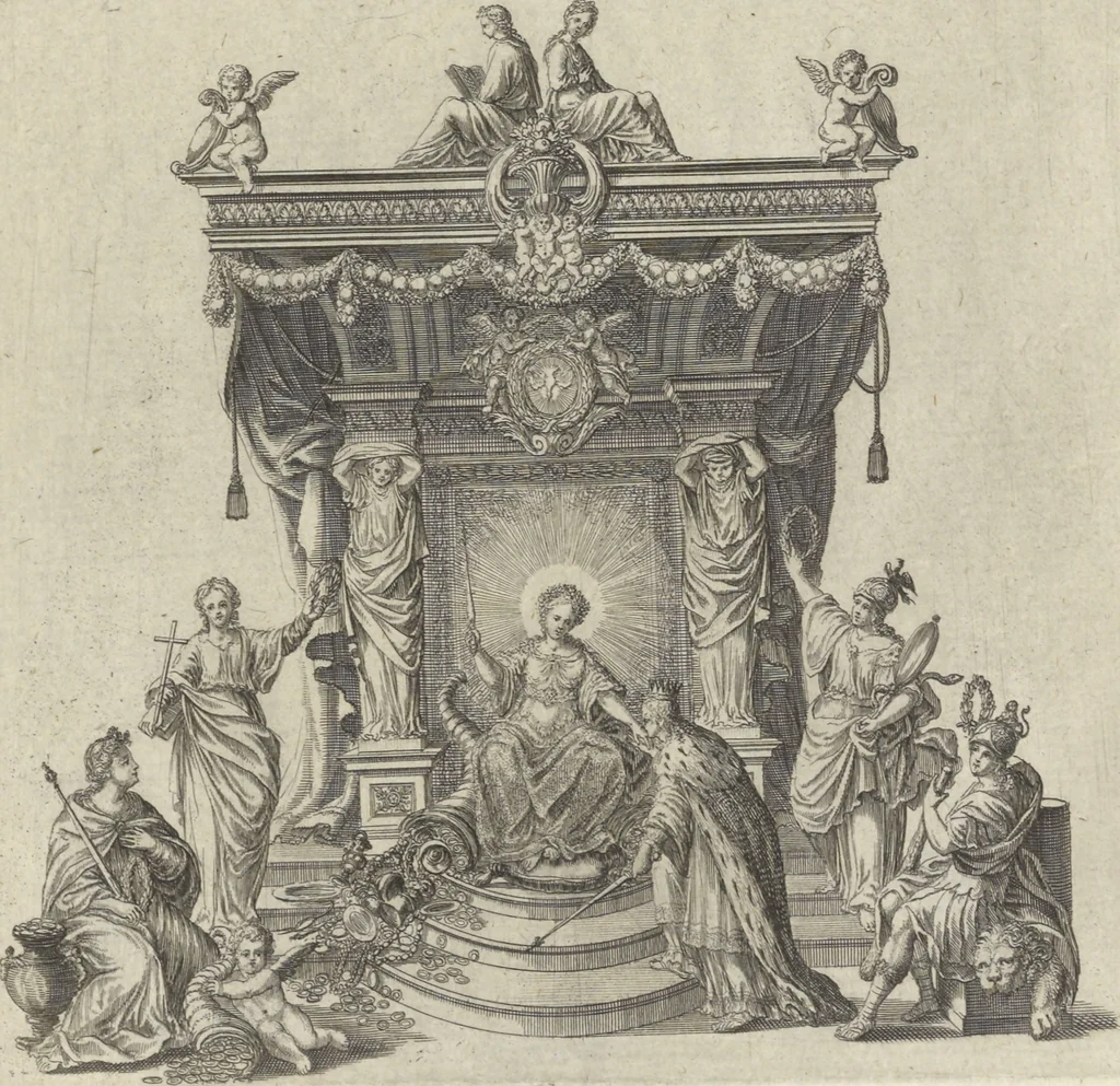 An illustration from Historische Bilder-Bibel : welche besteht in Fünff Theill, 1700, leaf 232