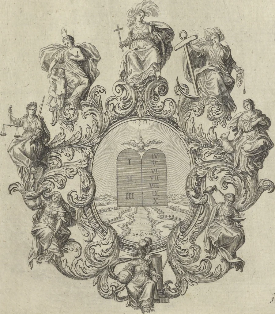 An illustration from Historische Bilder-Bibel : welche besteht in Fünff Theill, 1700, leaf 236