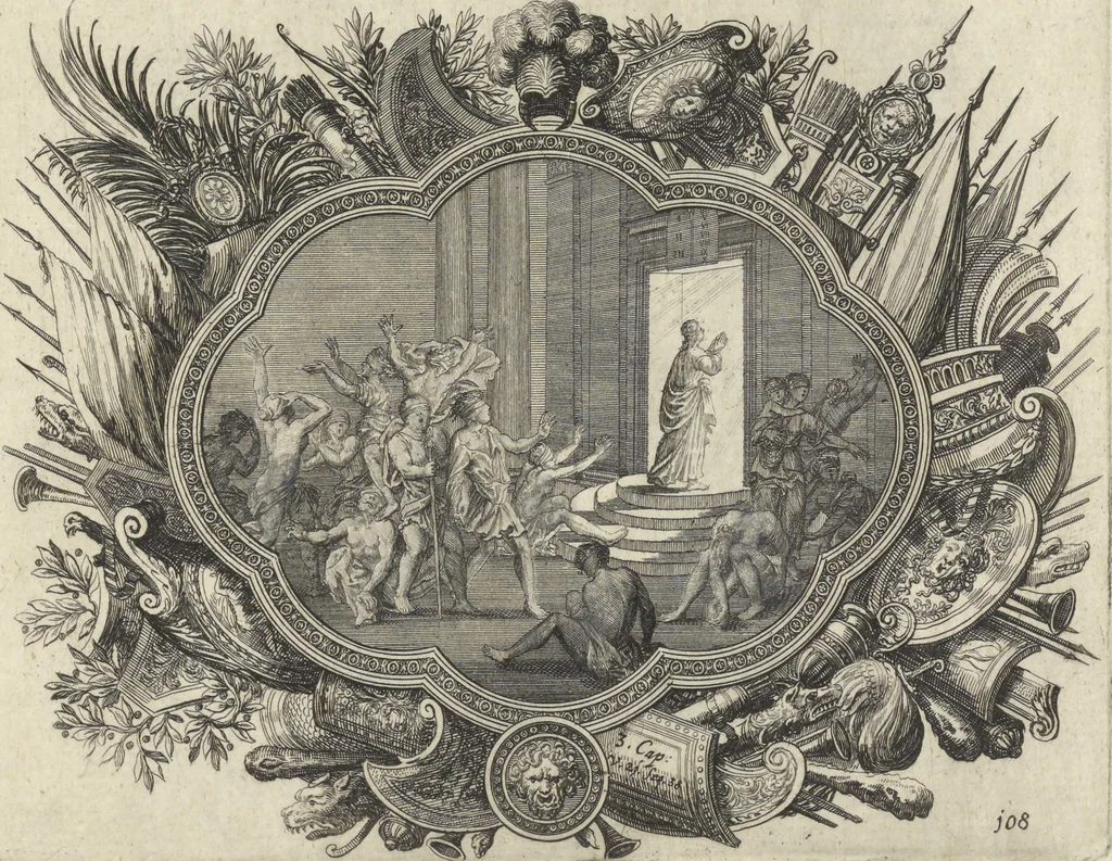 An illustration from Historische Bilder-Bibel : welche besteht in Fünff Theill, 1700, leaf 238