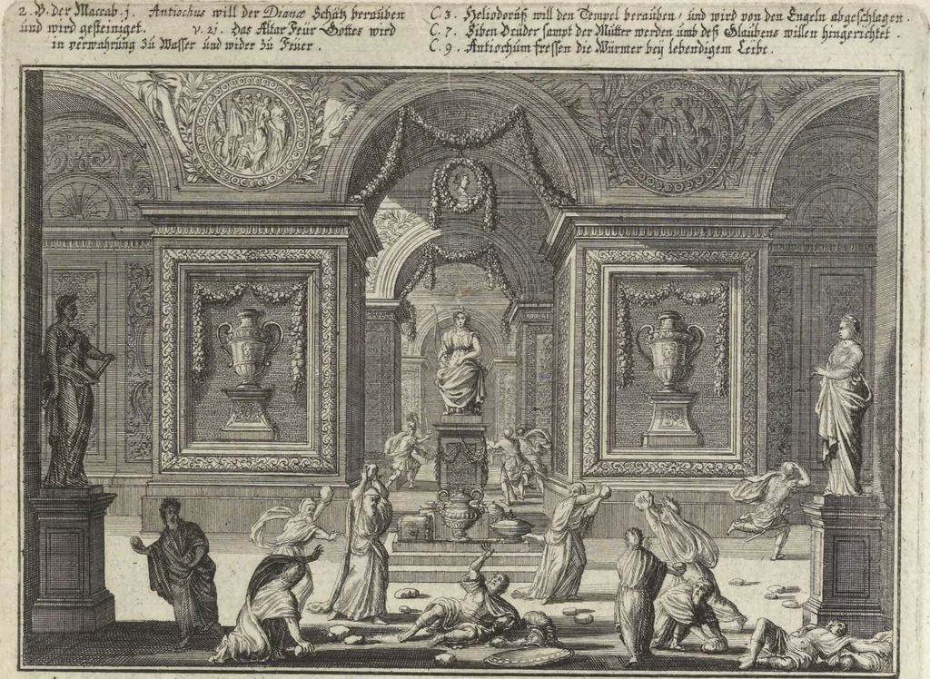 An illustration from Historische Bilder-Bibel : welche besteht in Fünff Theill, 1700, leaf 242