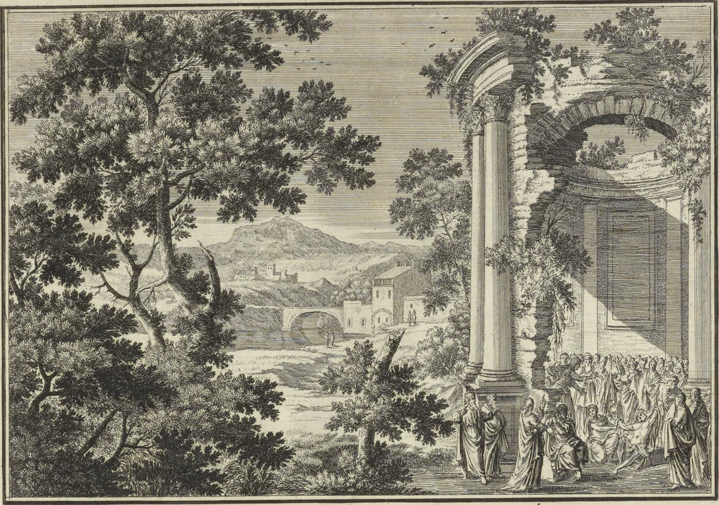 An illustration from Historische Bilder-Bibel : welche besteht in Fünff Theill, 1700, leaf 274