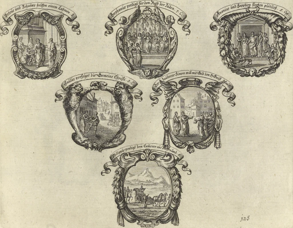 An illustration from Historische Bilder-Bibel : welche besteht in Fünff Theill, 1700, leaf 278