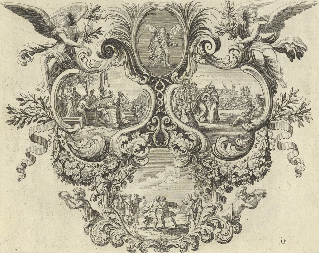 An illustration from Historische Bilder-Bibel : welche besteht in Fünff Theill, 1700, leaf 38