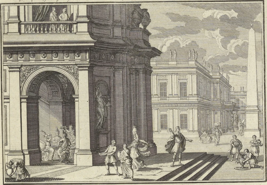 An illustration from Historische Bilder-Bibel : welche besteht in Fünff Theill, 1700, leaf 42