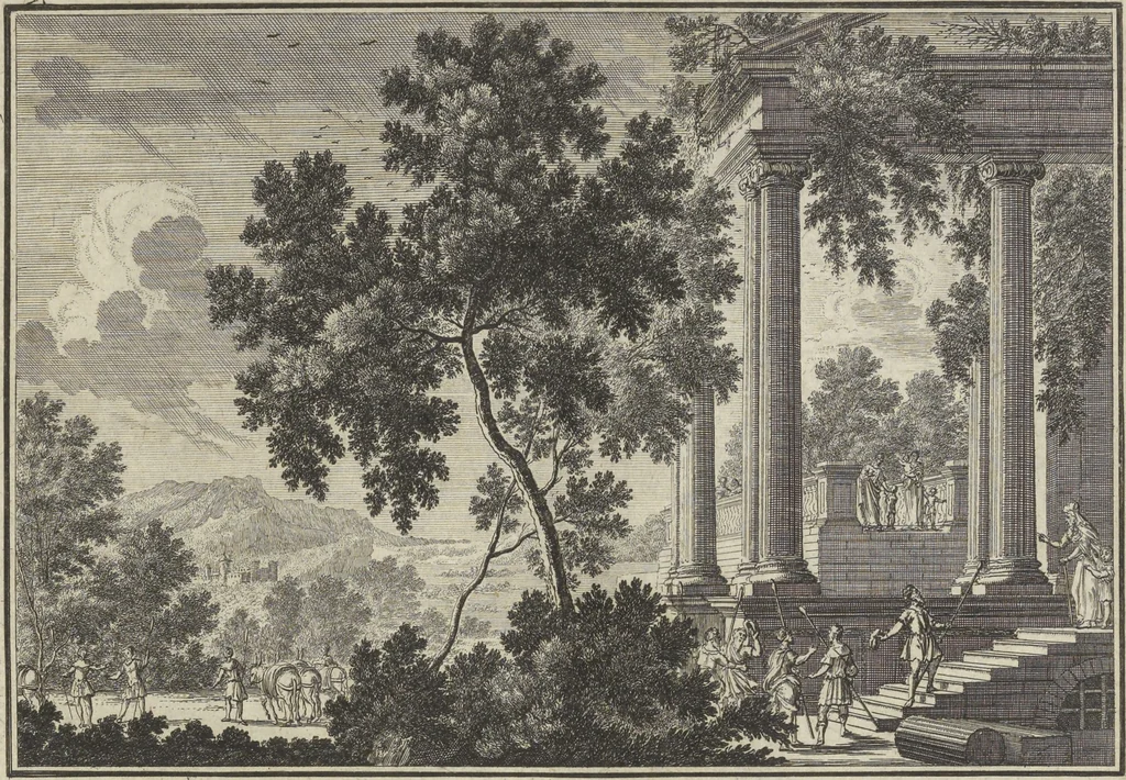 An illustration from Historische Bilder-Bibel : welche besteht in Fünff Theill, 1700, leaf 46