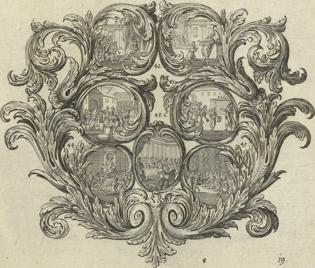 An illustration from Historische Bilder-Bibel : welche besteht in Fünff Theill, 1700, leaf 46