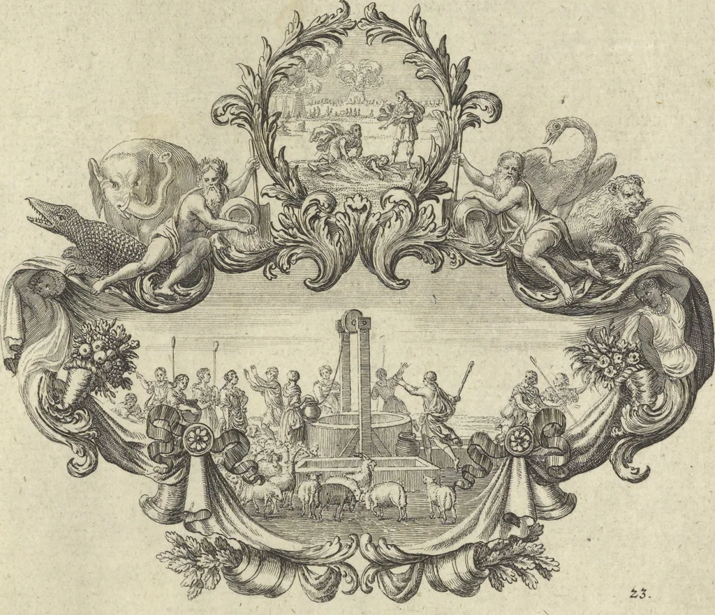 An illustration from Historische Bilder-Bibel : welche besteht in Fünff Theill, 1700, leaf 58