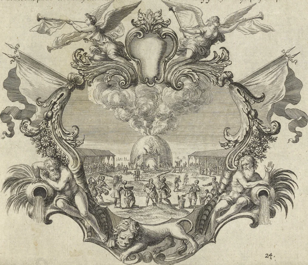 An illustration from Historische Bilder-Bibel : welche besteht in Fünff Theill, 1700, leaf 60