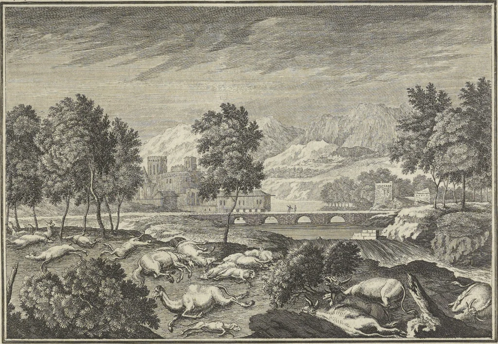 An illustration from Historische Bilder-Bibel : welche besteht in Fünff Theill, 1700, leaf 64
