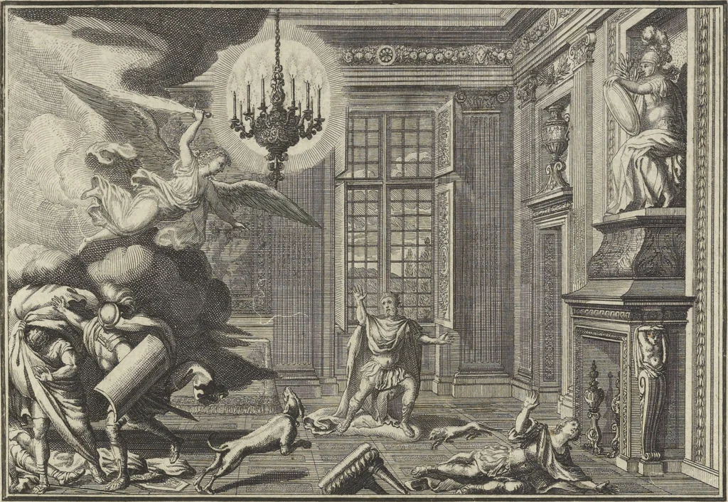 An illustration from Historische Bilder-Bibel : welche besteht in Fünff Theill, 1700, leaf 66