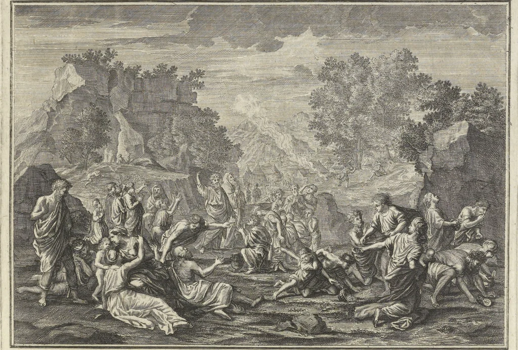An illustration from Historische Bilder-Bibel : welche besteht in Fünff Theill, 1700, leaf 70