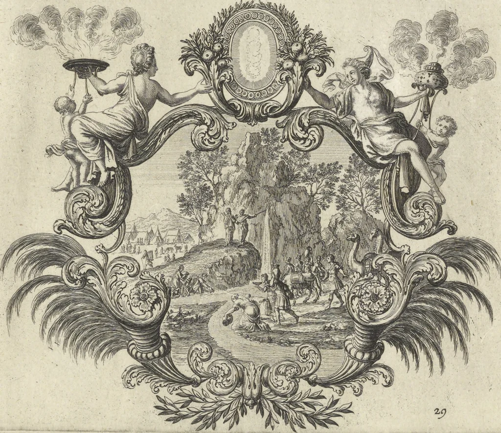 An illustration from Historische Bilder-Bibel : welche besteht in Fünff Theill, 1700, leaf 70