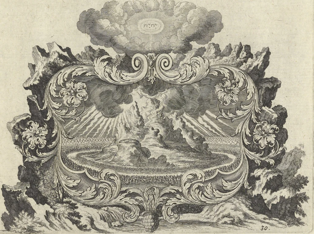 An illustration from Historische Bilder-Bibel : welche besteht in Fünff Theill, 1700, leaf 72