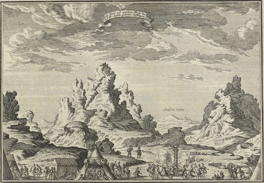 An illustration from Historische Bilder-Bibel : welche besteht in Fünff Theill, 1700, leaf 76