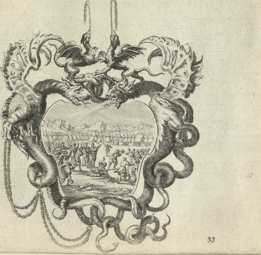 An illustration from Historische Bilder-Bibel : welche besteht in Fünff Theill, 1700, leaf 78