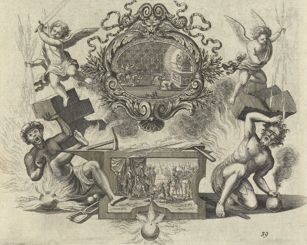 An illustration from Historische Bilder-Bibel : welche besteht in Fünff Theill, 1700, leaf 90
