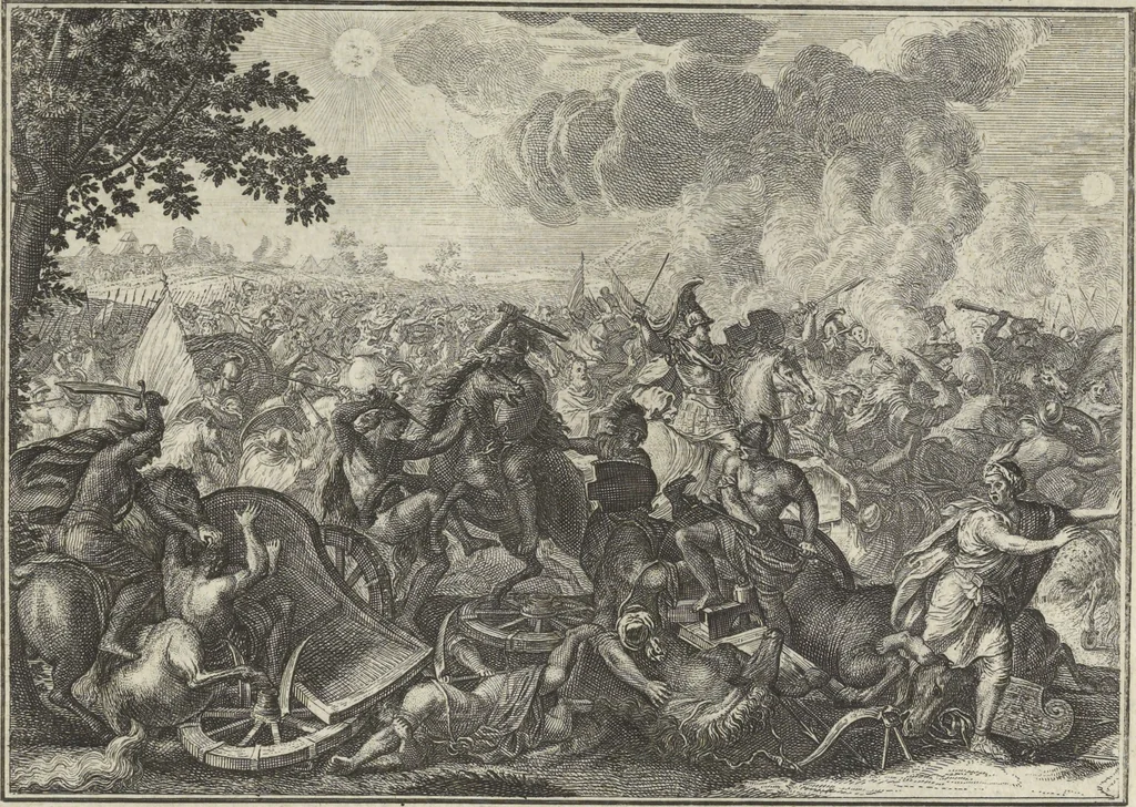 An illustration from Historische Bilder-Bibel : welche besteht in Fünff Theill, 1700, leaf 92