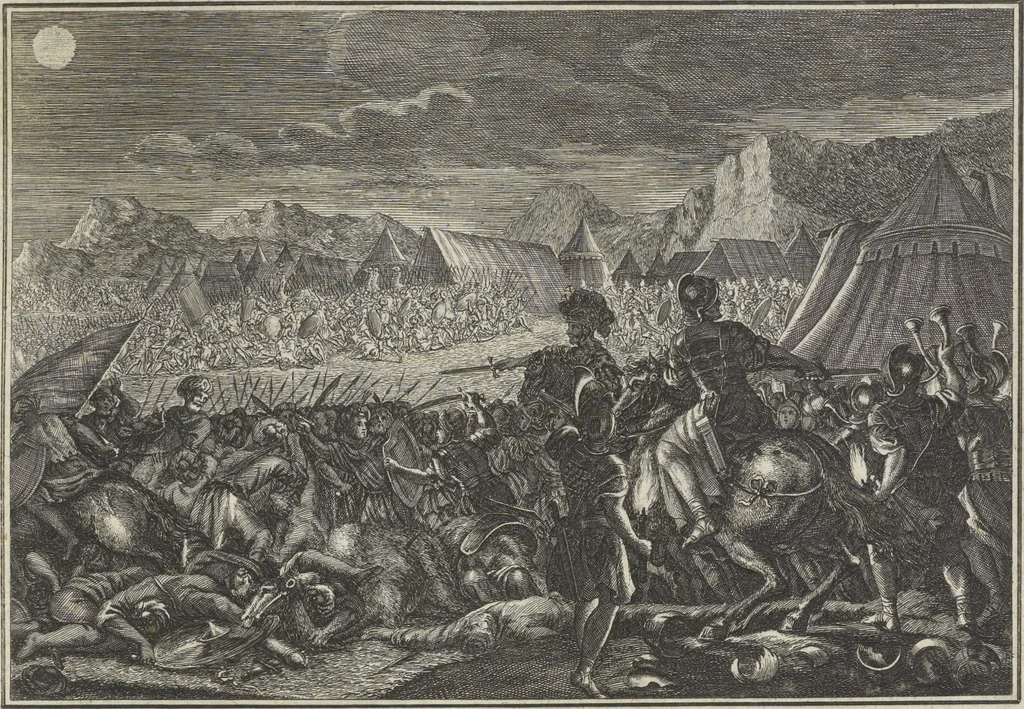 An illustration from Historische Bilder-Bibel : welche besteht in Fünff Theill, 1700, leaf 96
