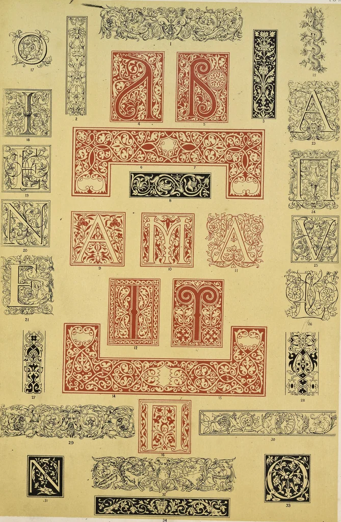 An illustration from The grammar of ornament, 1868, leaf 340