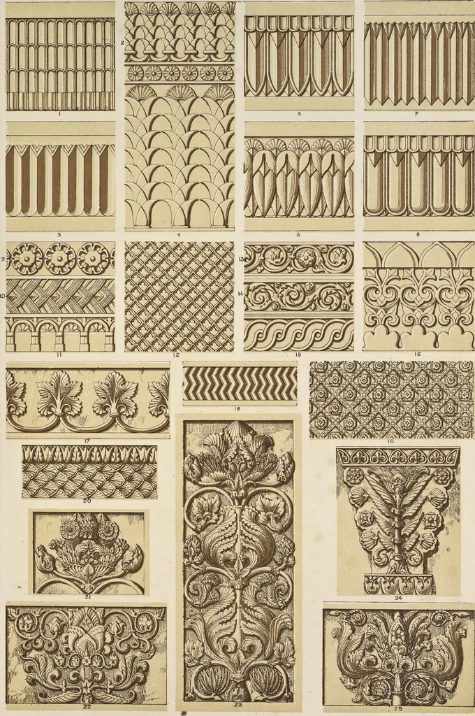 An illustration from The grammar of ornament, 1868, leaf 64