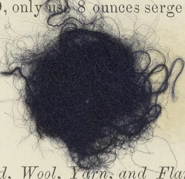 An illustration from The American practical dyer's companion : comprising a description of the principal dye-stuffs and chemicals used in dyeing, their nature and uses, mordants, and how made : with the best American, English, French, and German processes ... embracing in all over eight hundred receipts for colors and shades, accompanied by one hundred and seventy dyed samples of raw materials and fabrics, 1882, leaf 154