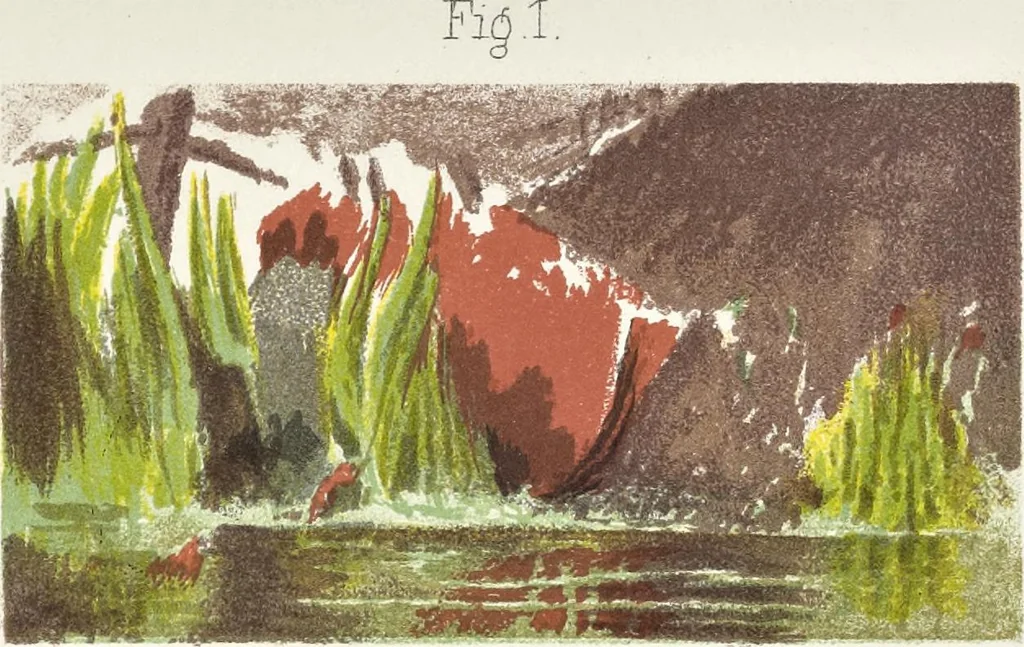 An illustration from The theory of colouring : being an analysis of the principles of contrast and harmony in the arrangement of colours : with their application to the study of nature, and hints on the composition of pictures, etc., 1872, leaf 44