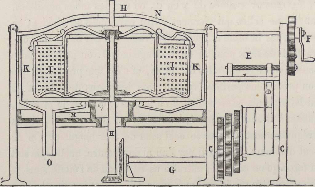 An illustration from Traité théorique et pratique de l'impression des tissus, 1846, leaf 115