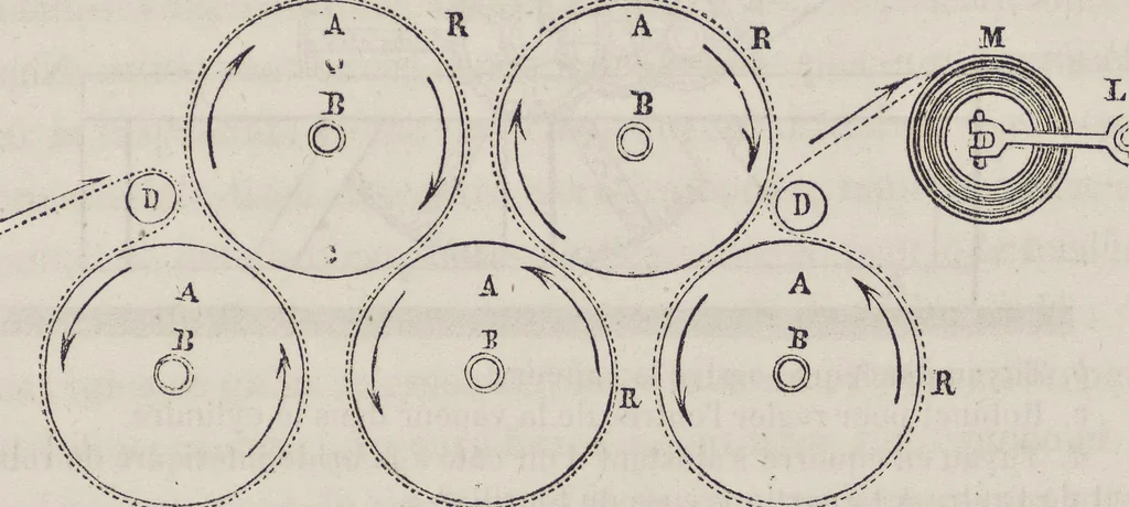 An illustration from Traité théorique et pratique de l'impression des tissus, 1846, leaf 128