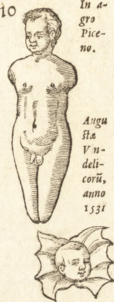 An illustration from De naturae diuinis characterismis, seu, Raris & admirandis spectaculis, causis, indiciis, proprietatibus rerum in partibus singulis vniuersi, libri II, 1575, leaf 98