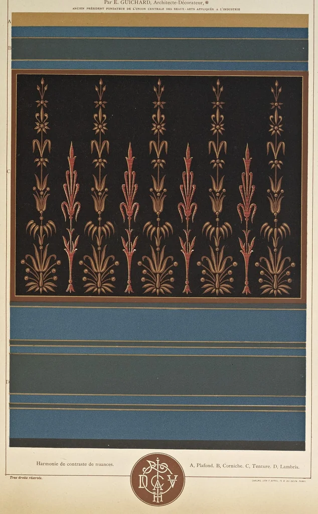 An illustration from L'harmonie des couleurs, 1880, leaf 76