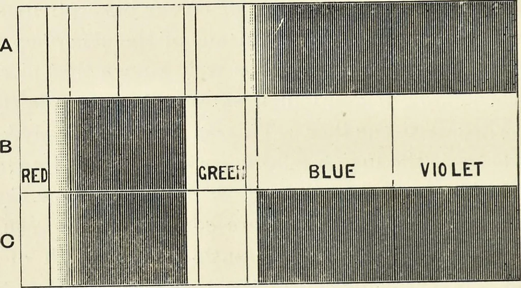 An illustration from The science of colour mixing : a manual intended for the use of dyers, calico printers and colour chemists, 1900, leaf 53