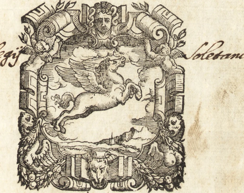 An illustration from Dialogo di m. Lodovico Dolce : nel quale si ragiona delle qualità, diuersità, e proprietà de i colori, 1565, leaf 4