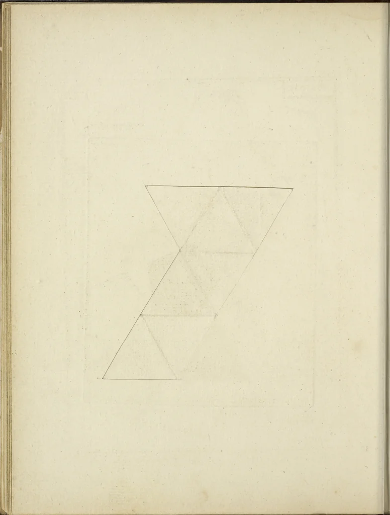 An illustration from An appendix to the Elements of Euclid, in seven books : containing forty-two moveable schemes for forming the various kinds of solids, and their sections, by which the doctrine of solids in the eleventh, twelfth, and fifteenth books of Euclid is illustrated, and rendered more easy to learners than heretofore ..., 1765, leaf 31