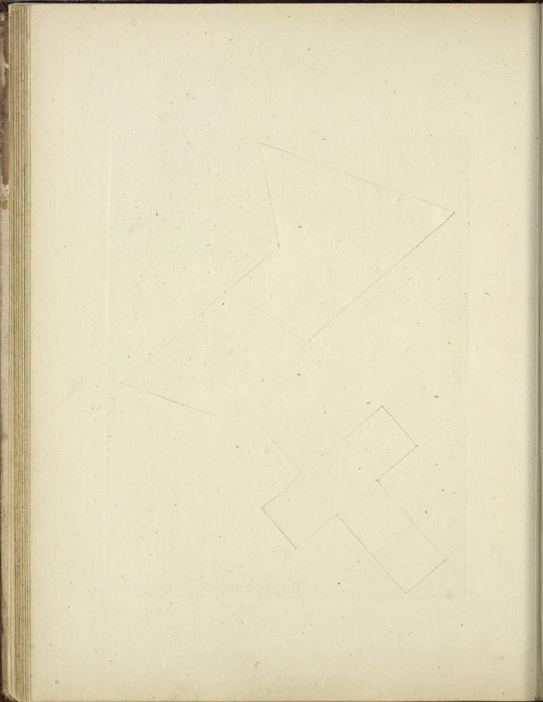 An illustration from An appendix to the Elements of Euclid, in seven books : containing forty-two moveable schemes for forming the various kinds of solids, and their sections, by which the doctrine of solids in the eleventh, twelfth, and fifteenth books of Euclid is illustrated, and rendered more easy to learners than heretofore ..., 1765, leaf 53