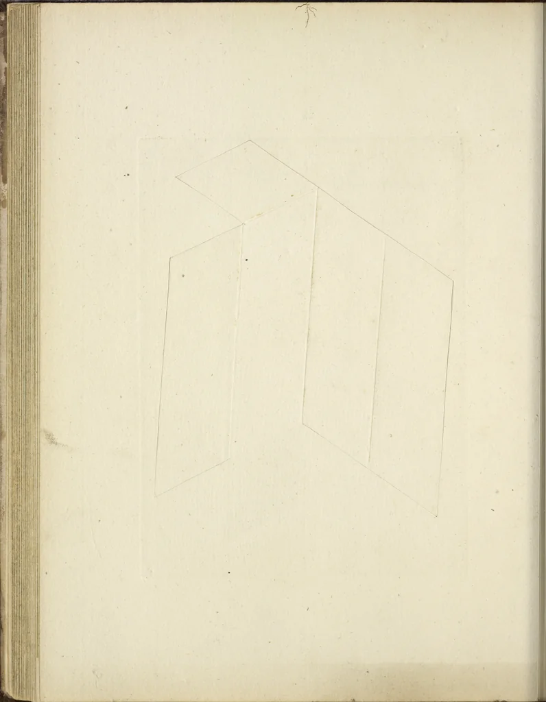 An illustration from An appendix to the Elements of Euclid, in seven books : containing forty-two moveable schemes for forming the various kinds of solids, and their sections, by which the doctrine of solids in the eleventh, twelfth, and fifteenth books of Euclid is illustrated, and rendered more easy to learners than heretofore ..., 1765, leaf 85