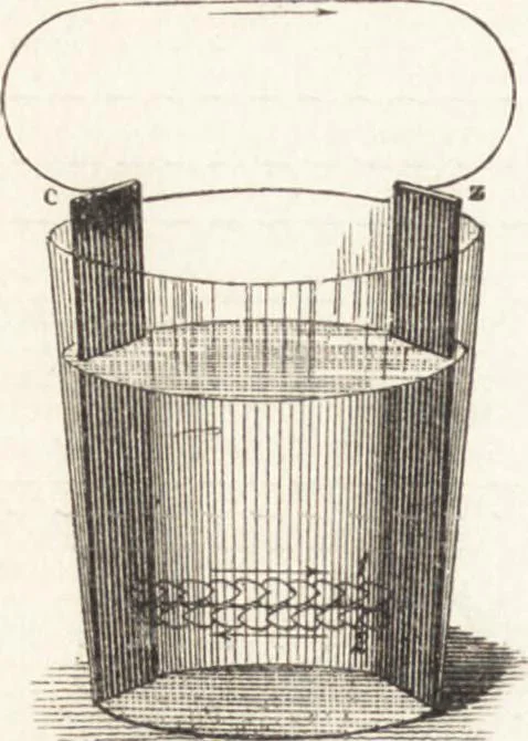 An illustration from The principles of light and color: including among other things the harmonic laws of the universe, the etherio-atomic philosophy of force, chromo chemistry, chromo therapeutics, and the general philosophy of the fine forces, together with numerous discoveries and practical applications .., 1878, leaf 159