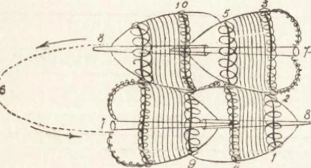 An illustration from The principles of light and color: including among other things the harmonic laws of the universe, the etherio-atomic philosophy of force, chromo chemistry, chromo therapeutics, and the general philosophy of the fine forces, together with numerous discoveries and practical applications .., 1878, leaf 161