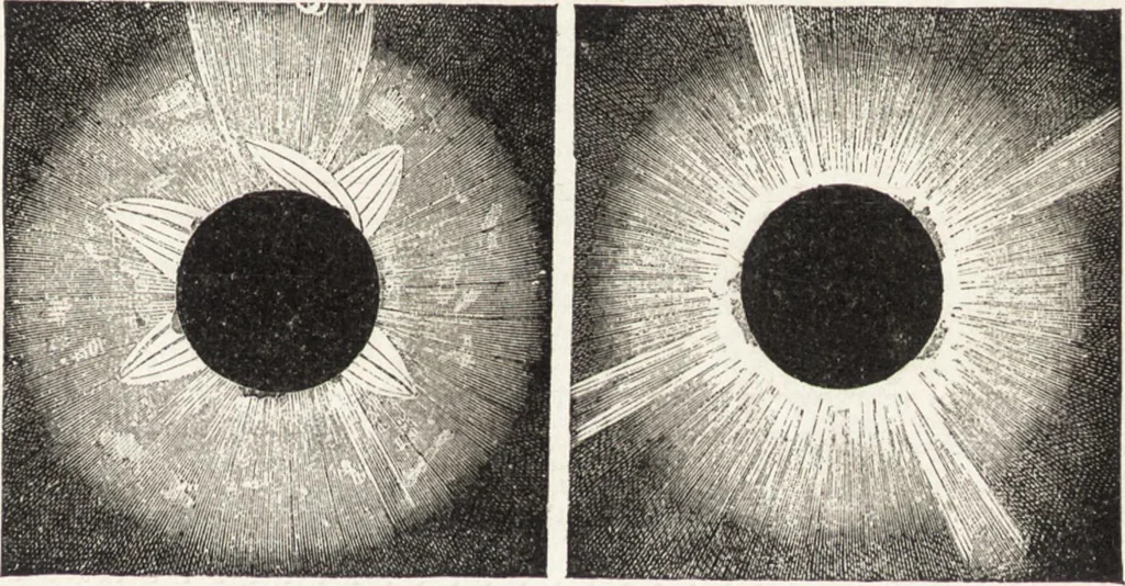An illustration from The principles of light and color: including among other things the harmonic laws of the universe, the etherio-atomic philosophy of force, chromo chemistry, chromo therapeutics, and the general philosophy of the fine forces, together with numerous discoveries and practical applications .., 1878, leaf 204