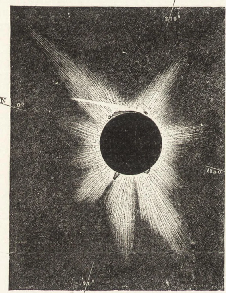 An illustration from The principles of light and color: including among other things the harmonic laws of the universe, the etherio-atomic philosophy of force, chromo chemistry, chromo therapeutics, and the general philosophy of the fine forces, together with numerous discoveries and practical applications .., 1878, leaf 205