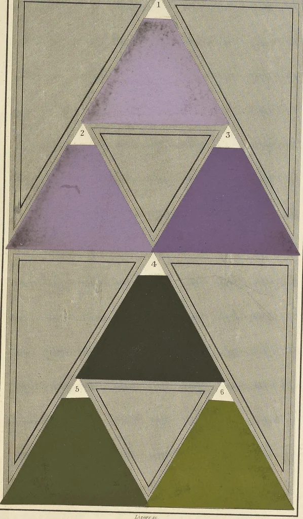 An illustration from A nomenclature of colours, applicable to the arts and natural sciences, to manufactures and other purposes of general utility, 1846, leaf 132